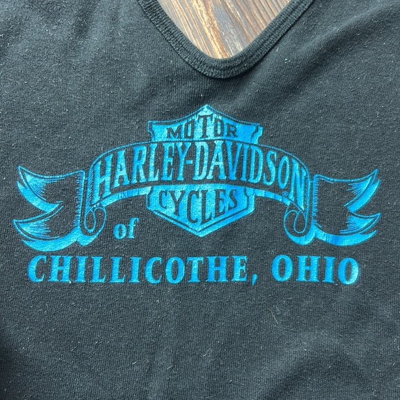 Vintage 90s Harley-Davidson V-Neck Black Tank Top Sz XL - Picture 2 of 9